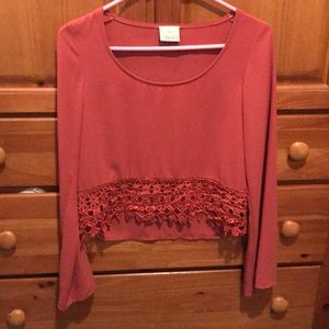 Bell sleeve crop top